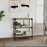 vidaXL Bibliothèque Chêne Sonoma 60x33x70 5 cm Bois d'ingénierie acier