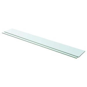 vidaXL Panneaux d'étagère 2 Pièces Verre Transparent 110 x 15 cm