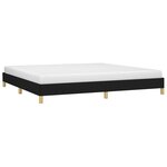 vidaXL Cadre de lit sans matelas noir 200x200 cm tissu