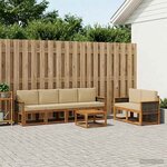 vidaXL Ensemble de canapés d'extérieur 6 pc Naturel