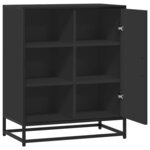 vidaXL Buffet noir 62x35x76 cm bois d'ingénierie