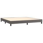 vidaXL Sommier à lattes de lit avec matelas et LED Gris 200x200 cm
