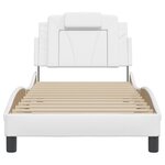 vidaXL Cadre de lit Viana sans matelas blanc 90x190 cm similicuir