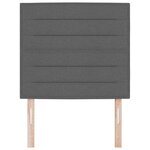 vidaXL Tête de lit LED avec tête de lit Gris foncé 100 cm Polyester