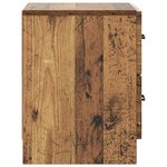 vidaXL Cabinet de chevet avec tiroir Bois ancien 43 x 34 5 x 44 5 cm