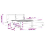 vidaXL Cadre de lit et tête de lit sans matelas chêne sonoma 140x190cm