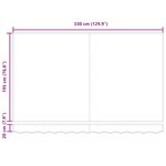 vidaXL Auvent Rétractable Bordeaux 350 x 200 cm tissu