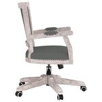 Chaise fauteuil siège pivotante de bureau informatique étude foncé tissu gris 02_0024127