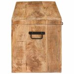 vidaXL Boîte de Rangement avec stockage Marron bois de manguier massif