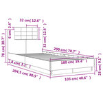 vidaXL Cadre de lit avec LED sans matelas sonoma gris 100x200 cm