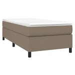 vidaXL Sommier à lattes de lit avec matelas Taupe 80x200 cm Tissu