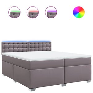 vidaXL Sommier à lattes de lit avec matelas Gris 200x200 cm Similicuir