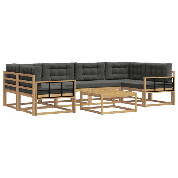vidaXL Ensemble de canapés d'extérieur 5 pc Blanc et anthracite