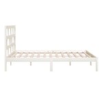 vidaXL Cadre de lit sans matelas blanc bois de pin massif 200x200 cm