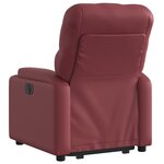 vidaXL Fauteuil inclinable électrique rouge bordeaux similicuir