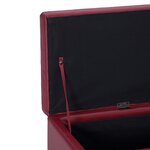 Banc banquette avec compartiment de rangement 116 cm bordeaux similicuir 02_0010978