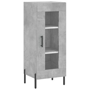 vidaXL Buffet Gris béton 34 5x34x90 cm Bois d'ingénierie