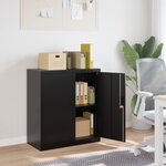 vidaXL Classeur noir 79x40x90 cm acier