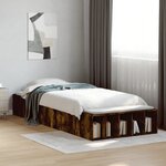 vidaXL Cadre de lit sans matelas chêne fumé 75x190 cm
