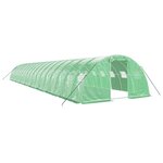 vidaXL Serre avec cadre en acier vert 72 m² 18x4x2 m