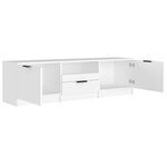 vidaXL Meuble TV Blanc 140x35x40 cm Bois d'ingénierie