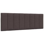 vidaXL Cadre de lit sans matelas marron foncé 140x190 cm tissu