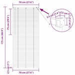 vidaXL Store de Fenêtre avec des rideaux Blanc Aluminium