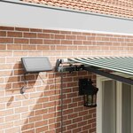 vidaXL Auvent Rétractable Vert et blanc 500 × 350 cm tissu