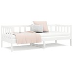 vidaXL Lit de jour Blanc 80x200 cm Bois de pin massif