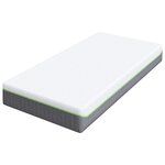 vidaXL Matelas Blanc  Gris 90 x 200 cm Mousse