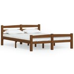 vidaXL Cadre de lit sans matelas marron miel pin massif 120x200 cm