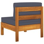 Salon de jardin meuble d'extérieur ensemble de mobilier 6 pièces avec coussins gris foncé bois d'acacia 02_0016788