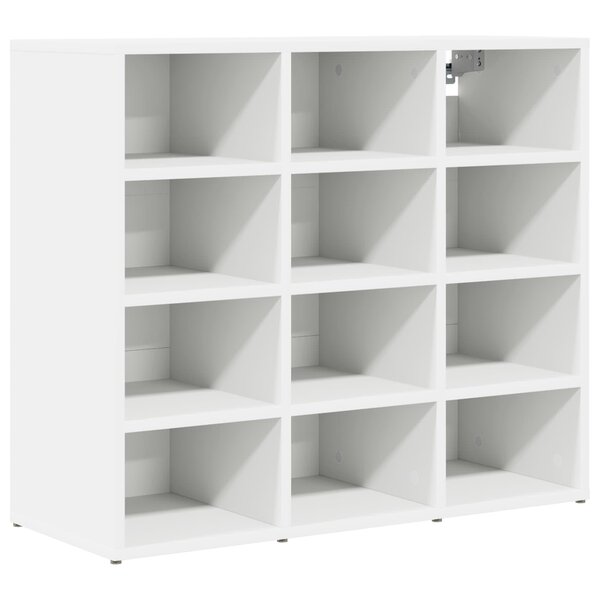 vidaXL Cabinet à chaussures Blanc 77 5 x 30 x 67 cm Bois d'ingénierie