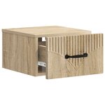 vidaXL Cabinet de chevet mural 2 Pièces Chêne Sonoma 34 5 x 33 x 20 cm