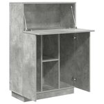 vidaXL Bureau Gris béton 71.5 x 31.5 x 106.5 cm Bois d'ingénierie