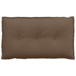 vidaXL Coussin de Dos Marron 80 x 19 x 50 cm tissu