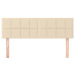 vidaXL Têtes de lit 2 Pièces Crème 72x5x78/88 cm Tissu