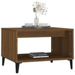 vidaXL Table basse Chêne marron 60x50x40 cm Bois d'ingénierie
