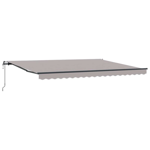 vidaXL Auvent Rétractable Gris clair 450 × 300 cm Tissu et Aluminium