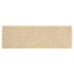 vidaXL Tapis d'escalier 15 pièces 65 x 21 x 4 cm Beige clair Bord rectangulaire