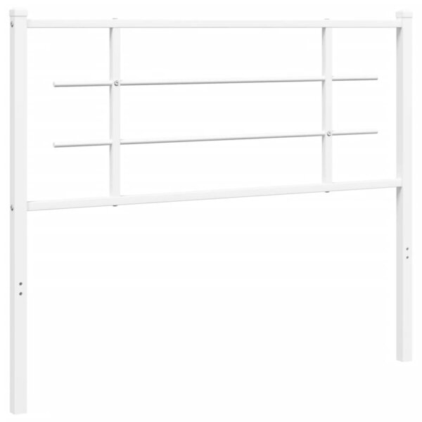 vidaXL Tête de lit métal blanc 100 cm
