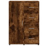vidaXL Buffet chêne fumé 60x31x84 cm bois d'ingénierie