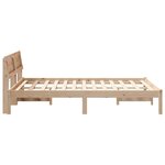 vidaXL Cadre de lit avec tête de lit Marron 140 x 190 cm Pin massif