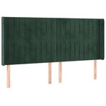 vidaXL Sommier à lattes de lit matelas et LED Vert foncé 160x200 cm