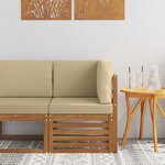 vidaXL Canapé d'angle extérieur Bois d'Acacia Massif Naturel