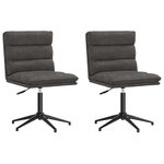 vidaXL Chaises à manger lot de 2 noir similicuir