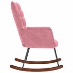 vidaXL Chaise à bascule Rose Velours