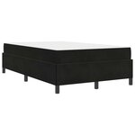 vidaXL Cadre de lit avec matelas Noir 120 x 200 cm tissu