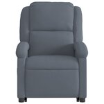 vidaXL Fauteuil inclinable Gris foncé Velours