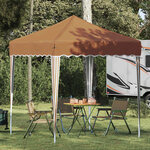 vidaXL Tente de fête pop-up 195 x 195 x 245 cm Beige Tissu Oxford